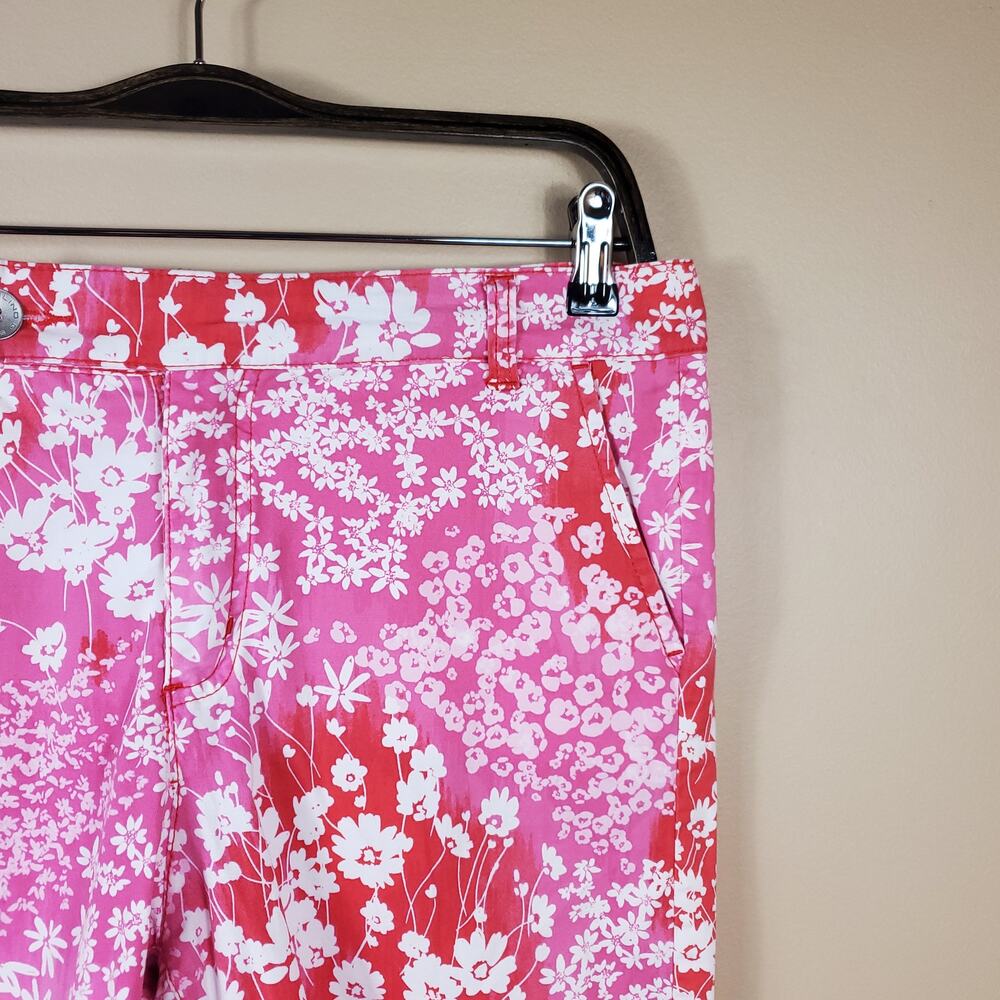 Vintage Bandolino Pink Floral Bermuda Shorts Size 12P - Picture 4 of 10